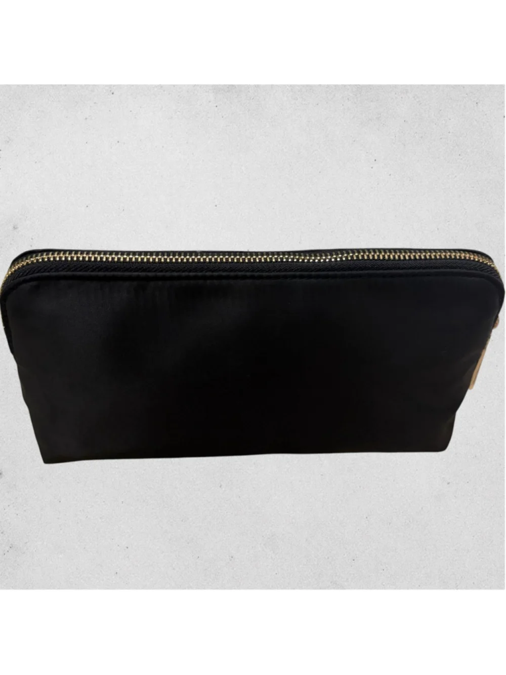Women's Victoria's Secret Cosmetic Bag One Size Black Gold Rhinestone
